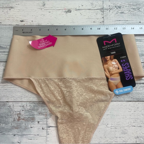 Maidenform Self Expressions Cool Comfort Firm Lace Thong  NWT Sizes XL or 2X - Picture 8 of 9